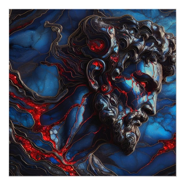 Blue Sea Guardian - KI am Arbeitsplatz Fotodruck (Vorne)