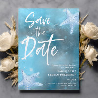 Blue Sea Summer Enregistrer la date Carte