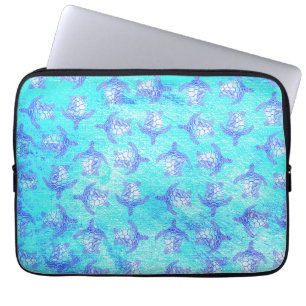 Blue Sea Turtle Print Laptopschutzhülle