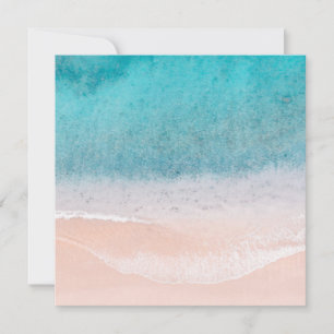 Blue Sea Waves Strand Sandstrand Sandfläche Custom Mitteilungskarte