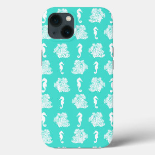 Blue Seahorses Coastal Beach Case-Mate iPhone Hülle