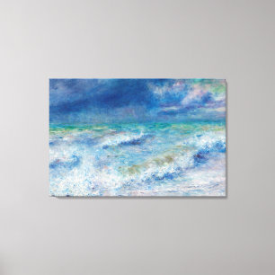 Blue Seascape von Renoir Impressionist Malerei Leinwanddruck