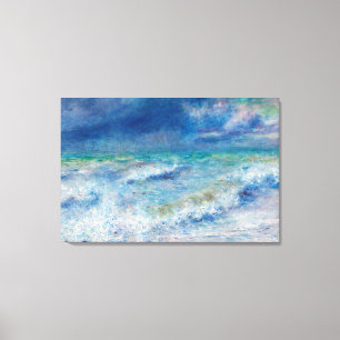 Blue Seascape von Renoir Impressionist Malerei Leinwanddruck