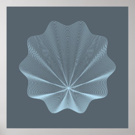 Blue seashell I Poster