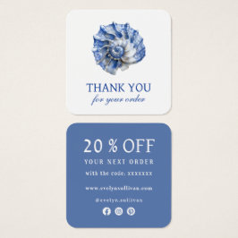 Blue Seashell Logo Discount Card
