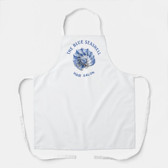 Blue Seashell Logo Schürze (Vorderseite)