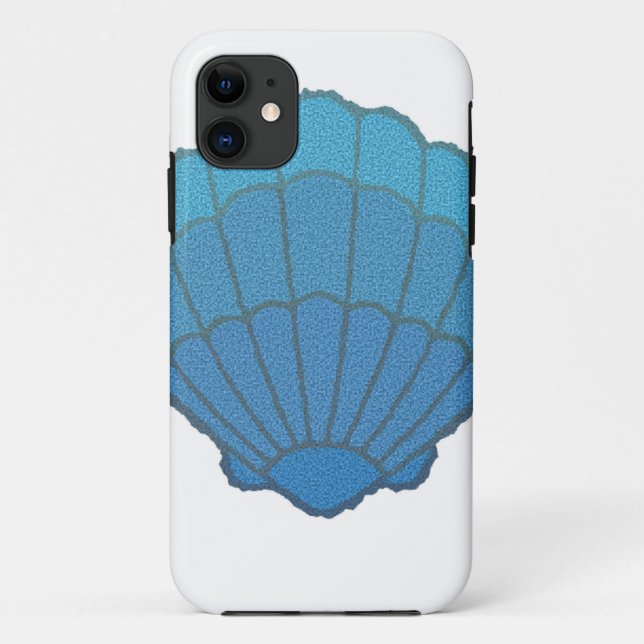 Blue Seashell Mosaic Case-Mate iPhone Hülle (Rückseite)
