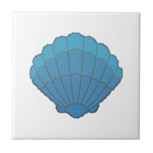 Blue Seashell Mosaic Fliese
