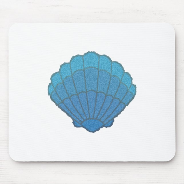 Blue Seashell Mosaic Mousepad (Vorne)