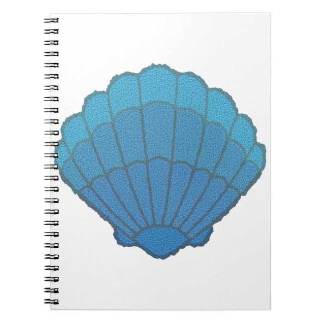 Blue Seashell Mosaic Notizblock (Vorderseite)