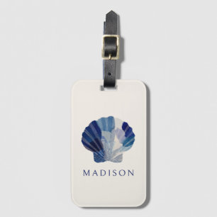 Blue Seashell Tropical Coastal Vacation Gepäckanhänger