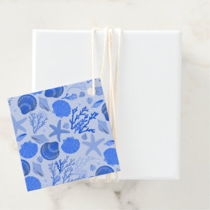 Blue Seashells Beach Niedlich Custom Geschenkanhänger