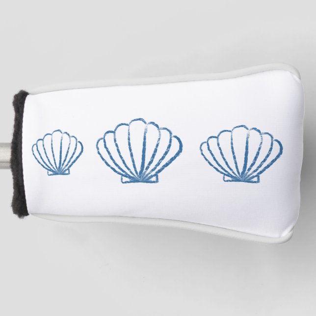 Blue Seashells  Golf Headcover (Vorderseite)