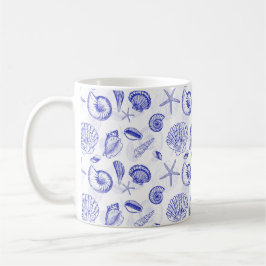 Blue Seashells Kaffeepause Tasse - Ideal für Stran