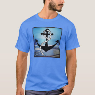 Blue Seashore - Blauer T - Shirt der Männer