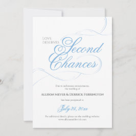 Blue Second Chances Hochzeitspause Einladung