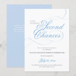 Blue Second Chances Hochzeitspause Einladung