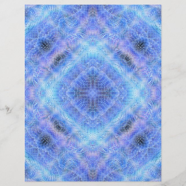 Blue Serene Gardens Bulk Scrapbook Paper Pages Flyer (Vorne)