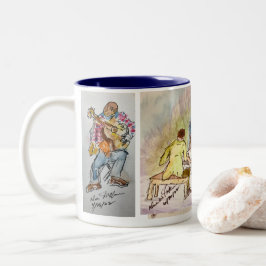 Blue Series Jazz Coffee Mugs Zweifarbige Tasse