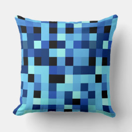 Blue Shades Checkerboard Kissen