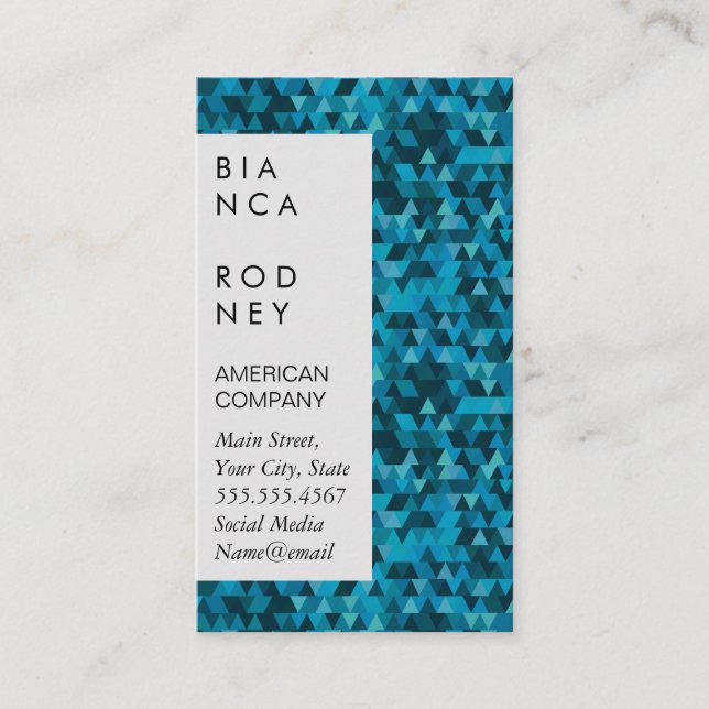 Blue Shapes Corporate Visitenkarte (Vorderseite)