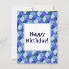 Blue Shapes Geburtstag Mitteilungskarte