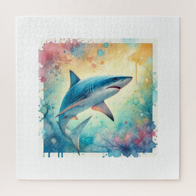 Blue Shark 070824AREF119 - Watercolor (Vertikal)