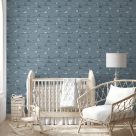 Blue Shark Fin Kids Wallpaper Tapete