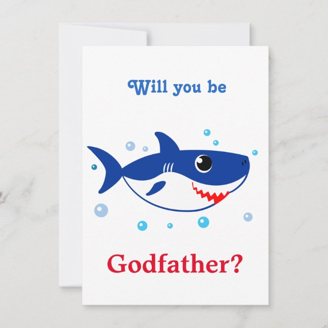 Blue Shark Godvater Vorschlag für Baby Shark (Vorderseite)