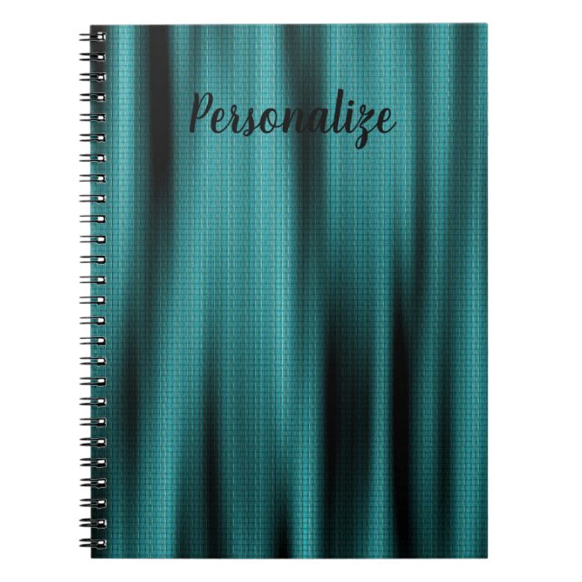 Blue Sheen Texture personalize Monogram Notizblock (Vorderseite)