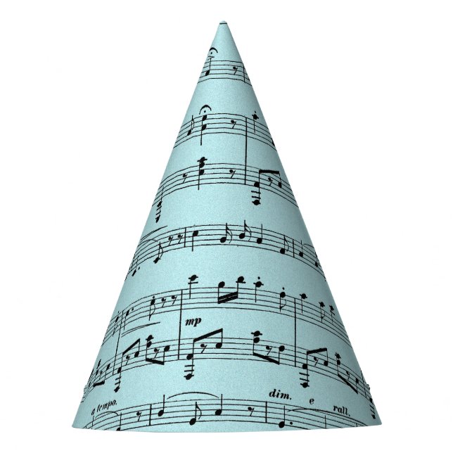 Blue Sheet Music Partyhütchen (Vorderseite)