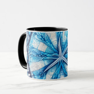 Blue Shells Beach Batik Starfish Sand Dollar Tasse