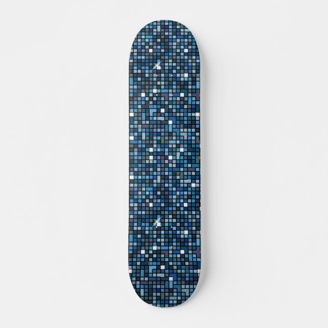 Blue Shimmer Skateboard (Vorne)
