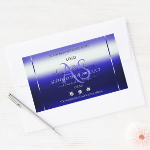 Blue Shimmery Produit Étiquettes Initiales Bijoux
