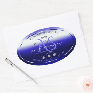 Blue Shimmery Produit Étiquettes Initiales Bijoux