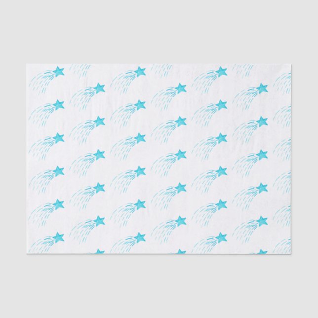 Blue Shooting Stars Seidenpapier (Vorderseite)