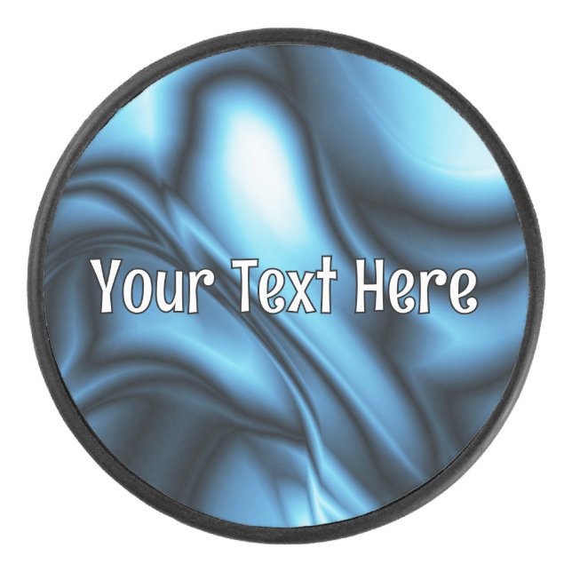 Blue Silk wave Eishockey Puck (Vorderseite)