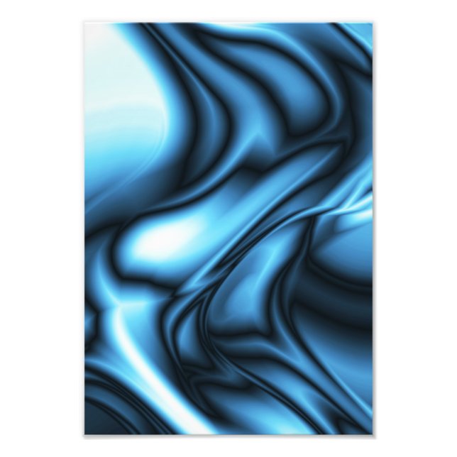 Blue Silk wave Fotodruck (Vorne)