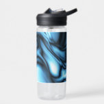 Blue Silk wave Trinkflasche<br><div class="desc">Soft Blue Silk Fabric Texture created with Digital Painting Art Design. Copyright BluedarkArt TheChameleonArt.</div>