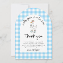 Blue Silly Goose Anniversaire Photo Carte de remer