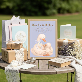 Blue Silly Goose Cards and Gifts Table Sign  Einladung