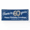 Blue Silver Glitzer 60. Geburtstagsbanner