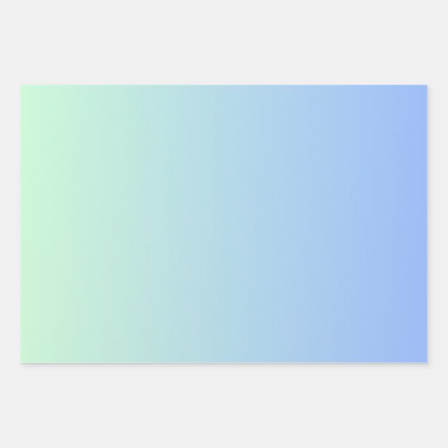 Blue Silver Lila White Ombre Geschenkpapier Set (Vorderseite)