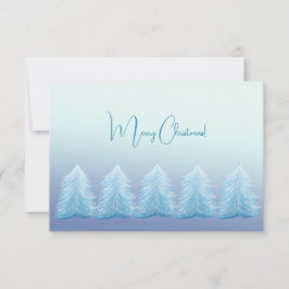 Blue Silver Nordic Frohe Weihnachten Dankeskarte