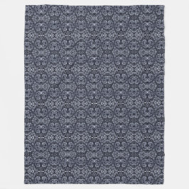 Blue Silver Ribbed Verziert Jacquard Star Pattern Fleecedecke