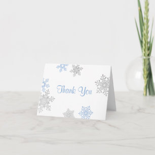 Blue Silver Snowflake Winter Wedding Danke