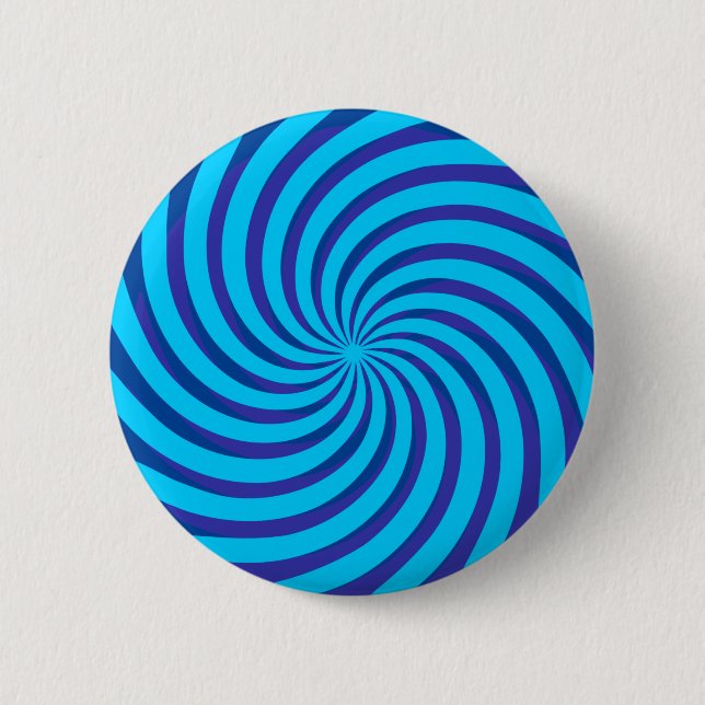 Blue Simple Abstrakt Minimal Button (Vorderseite)