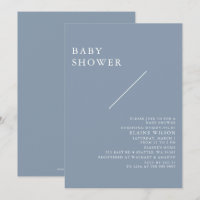 Blue Simple Elegante Modern Baby Shower