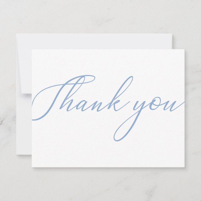 Blue Simple Modern Business Package Danke Karte (Vorderseite)