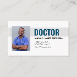 Blue Simple Modern Professional Medical Doctor  Visitenkarte